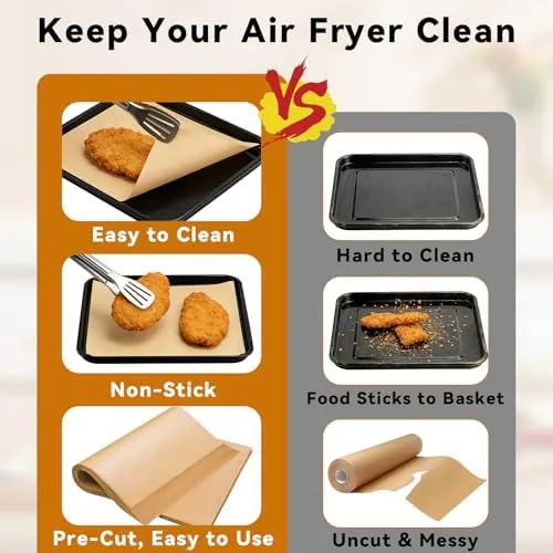 Testing the 12-Inch Air Fryer Parchment Paper Squares for Ninja Air Fryer over two weeks