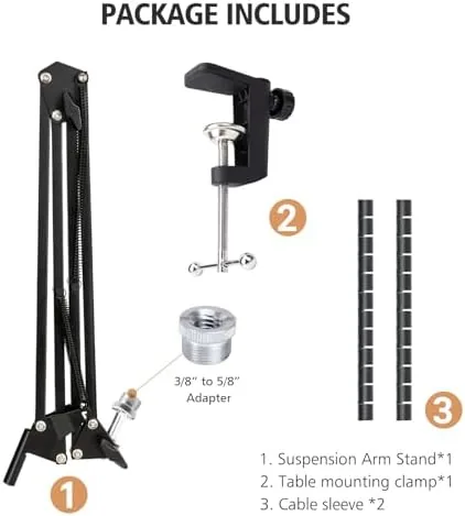 The SUNMON Mic Arm for Microphone, Boom Arm for Fifine AM8 in real use