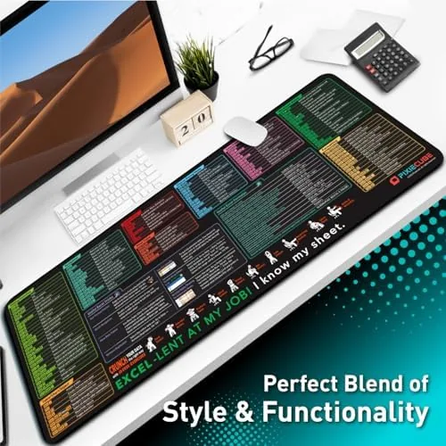 The Pixiecube Excel Cheat Sheet Desk Pad | Excel Shortcut Keys compared in context