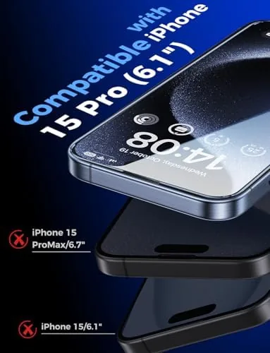 Close look at the MAGIC JOHN 2 Pack for iPhone 15 Pro Glass Screen build quality