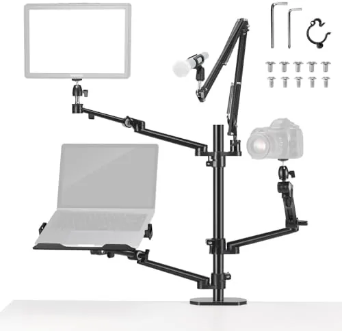 NEEWER Overhead Camera Stand Desk Mount Rig with 4 Boom Arms for Photography Video Review: Tested and Rated
