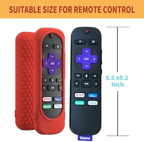 The Silicone Case Cover for TCL/Hisense/Roku Streaming TV Stick Remote in real use