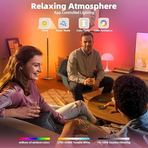 Another view of the LED Smart Light Bulbs, Color Changing Dimmable Multicolor Bulb, Works