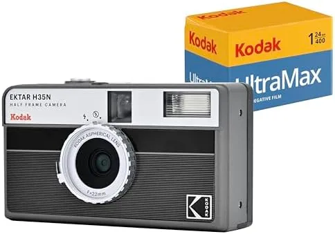 Kodak EKTAR H35N Half Frame Film Camera Bundle with Kodak Ultramax 400/24EXP 35mm Roll Review: Tested and Rated