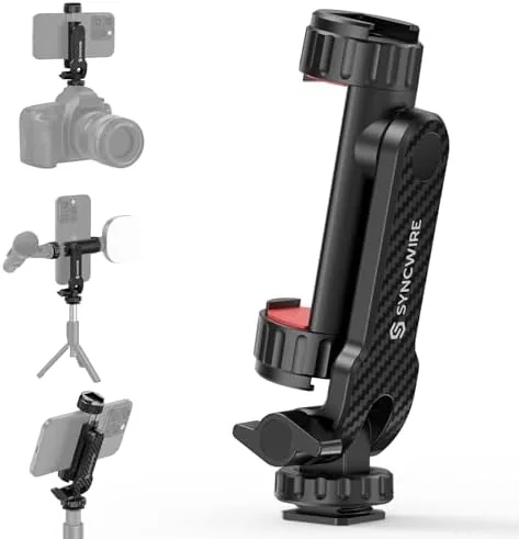 SYNCWIRE Tripod Phone Mount, Universal Smartphone Mount Adapter with 2 Cold Shoe and 1/4" Review: Tested and Rated