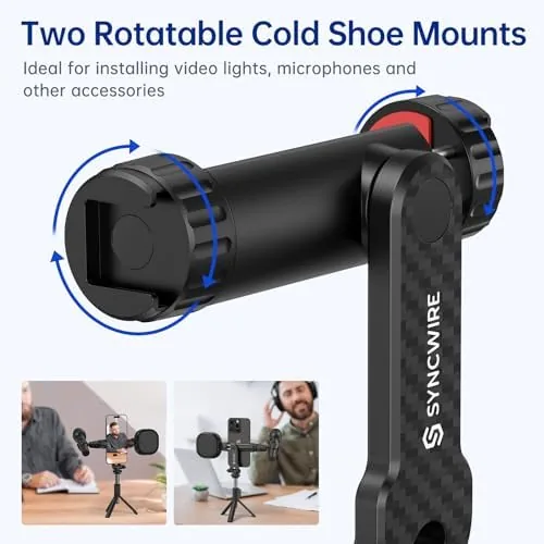 Close look at the SYNCWIRE Tripod Phone Mount, Universal Smartphone Mount Adapter with 2 build quality