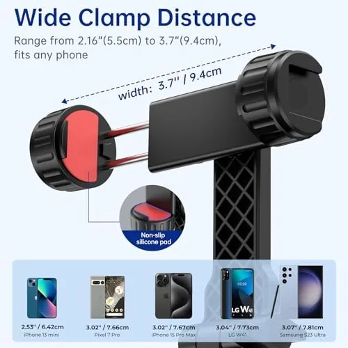 Another view of the SYNCWIRE Tripod Phone Mount, Universal Smartphone Mount Adapter with 2