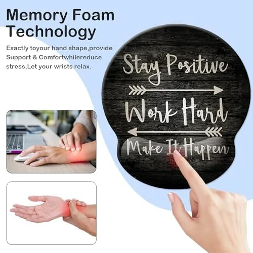 The Mouse Pad Wrist Support,Ergonomic Mouse Pad with Wrist Rest,Comfortable Mousepad in real use