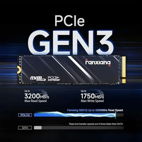 Close look at the fanxiang S501Q SSD 1TB PCle 3.0x4 Internal Solid State Drive build quality