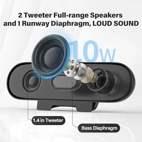 Close look at the LXTNFU Computer Speakers for Desktop Monitor,Single Speakers for Desktop PC,Laptop build quality