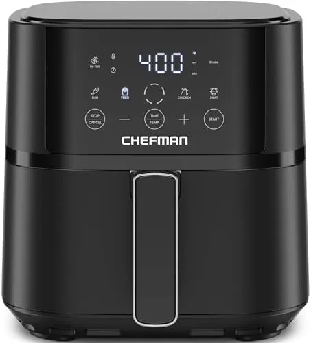 Chefman 4 quart air fryer on a kitchen counter
