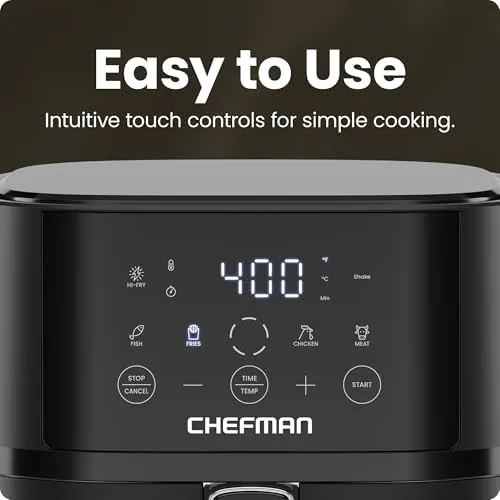 Crisp chicken wings cooked in the Chefman 4 quart air fryer
