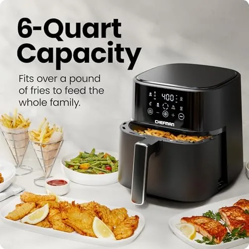 A family batch of fries in the six quart basket