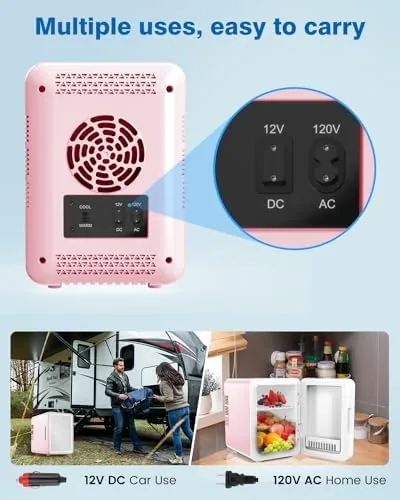 The Upgrade Skincare Fridge with Dimmable LED Light Mirror, 4L/6Can Cooler compared in context