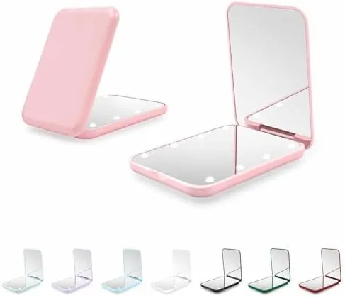 Overview of the Compact Mirror with Light, 1X/3X Magnification LED Pocket Mirror for