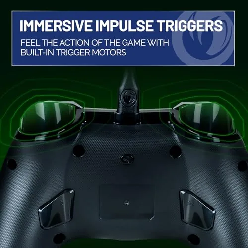 Evol-X Pro next to a stock Xbox controller and an Elite pad for comparison