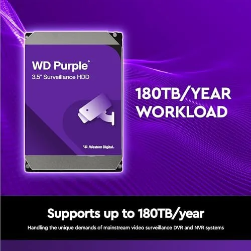 Close look at the Western Digital 8TB WD Purple Surveillance Internal Hard Drive HDD build quality