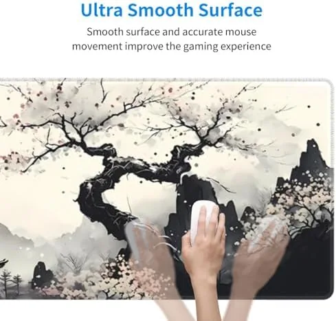 The Japanese Mouse Pad, Large Japanese Desk Mat, XL Anime Gaming in real use