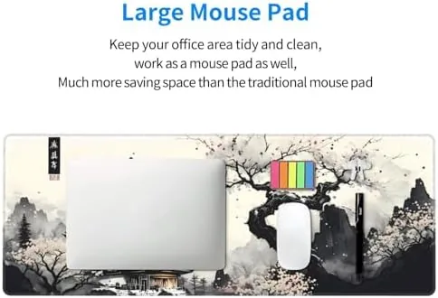 Another view of the Japanese Mouse Pad, Large Japanese Desk Mat, XL Anime Gaming