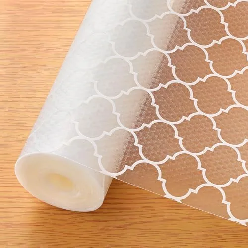 Cooyes shelf liner with a modern pattern rolled out