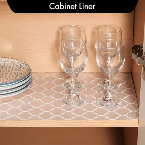 Cutting the Cooyes liner to fit a cabinet shelf