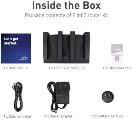 The GL.iNet GL-MT6000 Flint 2 Wi-Fi 6 Gaming Router Dual 2.5G compared in context