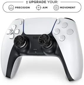 Black Galaxy thumbstick installed on a PS5 controller