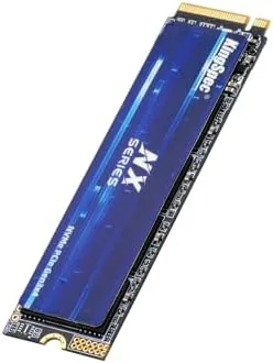 The KingSpec NX Series 512GB NVMe M.2 SSD on a black surface