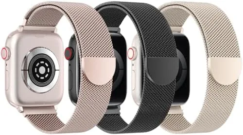 3 Pack Mesh Loop Apple Watch Bands Review: Three Magnetic Straps for Every Outfit
