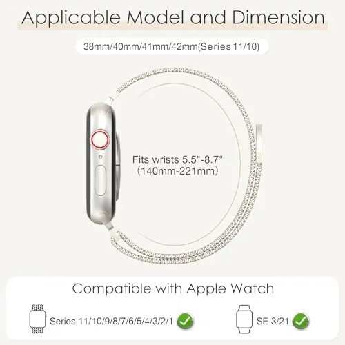 The three mesh bands beside a Milanese loop, a sport band, and a leather band
