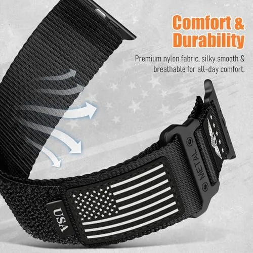 The band on a wrist during a trail run, held securely by the closure