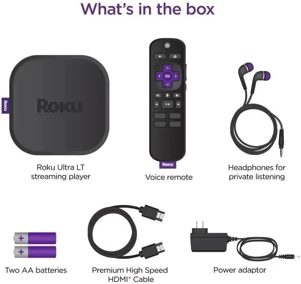 Another view of the Roku Ultra LT Streaming Device 4K/HDR/Dolby Vision/Dual-Band Wi-Fi with Roku