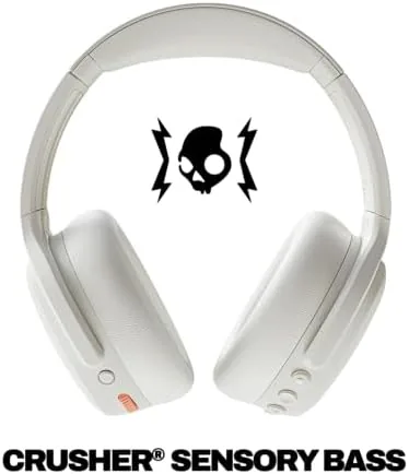 Close look at the Skullcandy Crusher ANC 2 Noise Cancelling Wireless Headphones - Bone build quality
