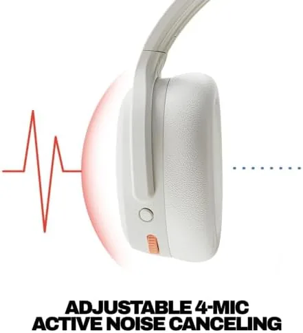 The Skullcandy Crusher ANC 2 Noise Cancelling Wireless Headphones - Bone in real use