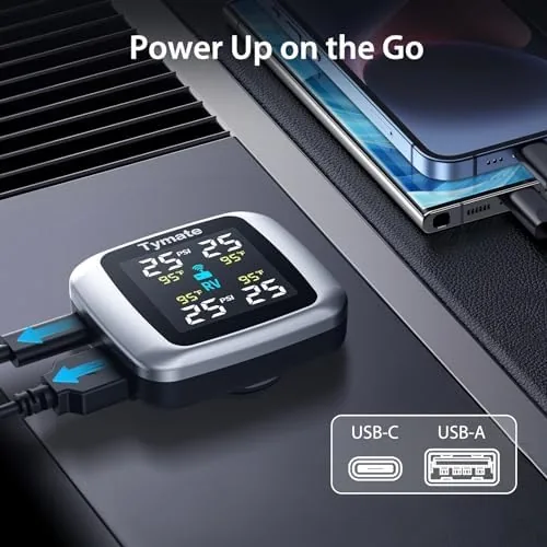 The Tymate TM7 RV Tire Pressure Monitoring System, TPMS Set of compared in context