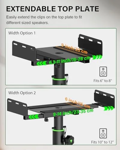 The Vondynote Dual Side Clamp Studio Monitor Stands Short Desk Speaker in real use
