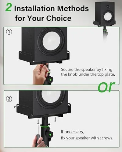Another view of the Vondynote Dual Side Clamp Studio Monitor Stands Short Desk Speaker
