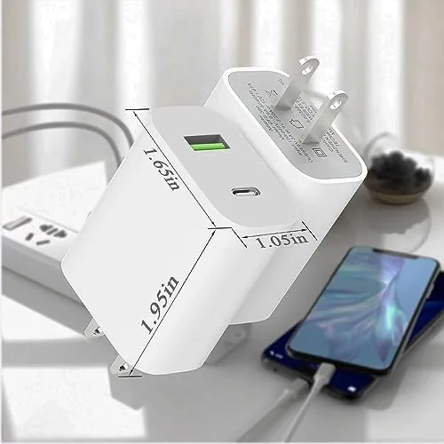 Two charger cubes packed into a travel pouch