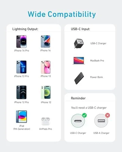 Anker cable compared side by side with a generic thin cord