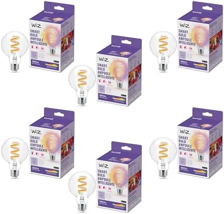Overview of the WiZ Color G25 Color Filament LED Smart Bulb - Pack