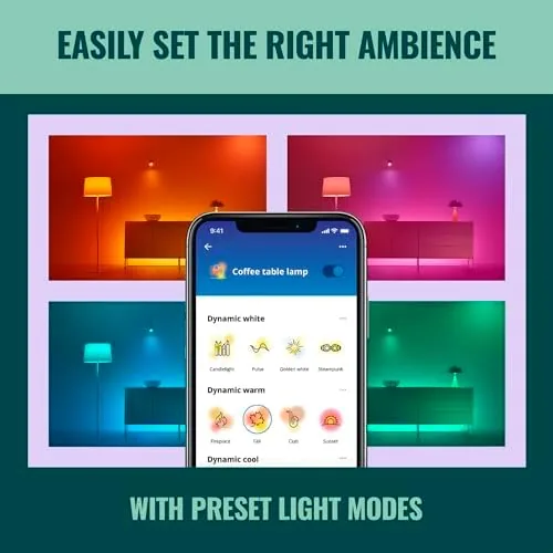 Another view of the WiZ Color G25 Color Filament LED Smart Bulb - Pack