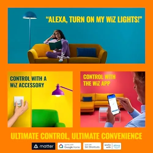 The WiZ Color G25 Color Filament LED Smart Bulb - Pack compared in context