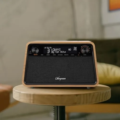 The Sangean HDR-19 HD Radio/AM/FM-RDS/Bluetooth/AUX Premium Wooden Cabinet Radio compared in context