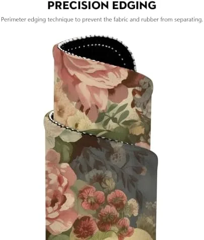 Close look at the Elegant Watercolor Floral Mouse Pad - Blossom Your Desk with build quality