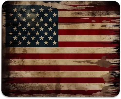 Vintage American Flag Mouse Pad - Patriotic Durability for Your Desk, Stitched Edges Non-Slip Review: Tested and Rated