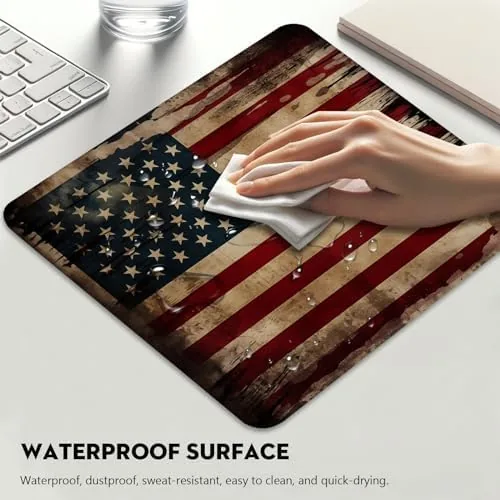 The Vintage American Flag Mouse Pad - Patriotic Durability for Your in real use