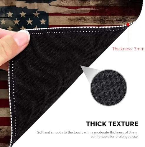 Another view of the Vintage American Flag Mouse Pad - Patriotic Durability for Your