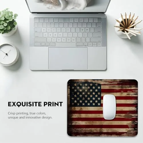 The Vintage American Flag Mouse Pad - Patriotic Durability for Your compared in context