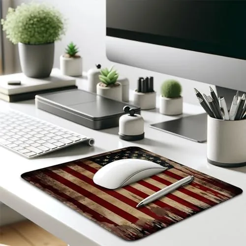 Testing the Vintage American Flag Mouse Pad - Patriotic Durability for Your over two weeks