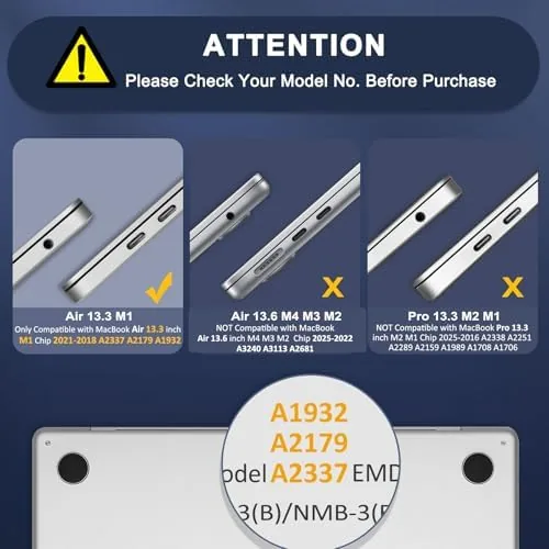 Close look at the MOSISO Compatible with MacBook Air 13 inch Case M1 2021 build quality